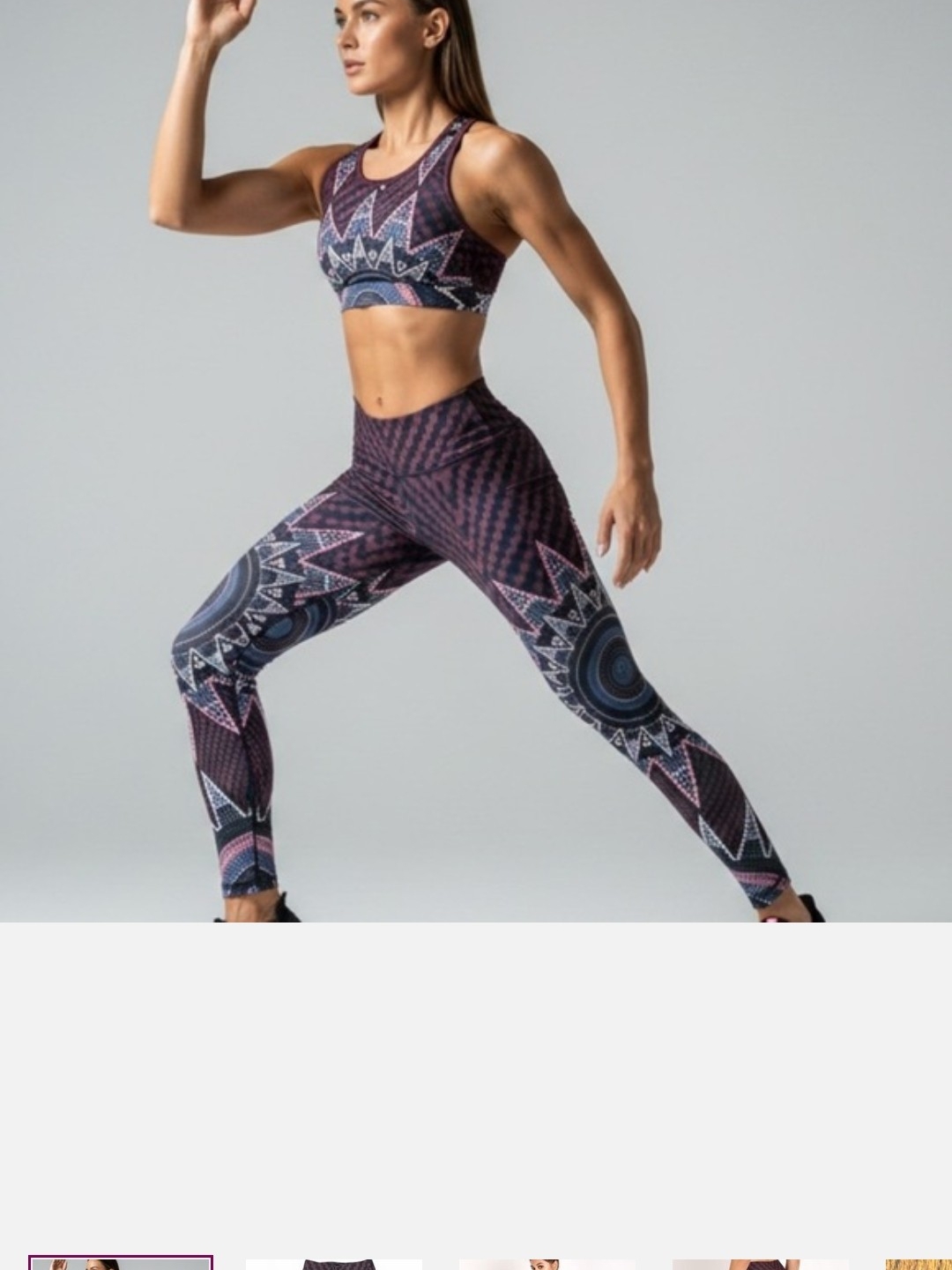 Mara Hoffman Active Legging Purple Aztec Size Small